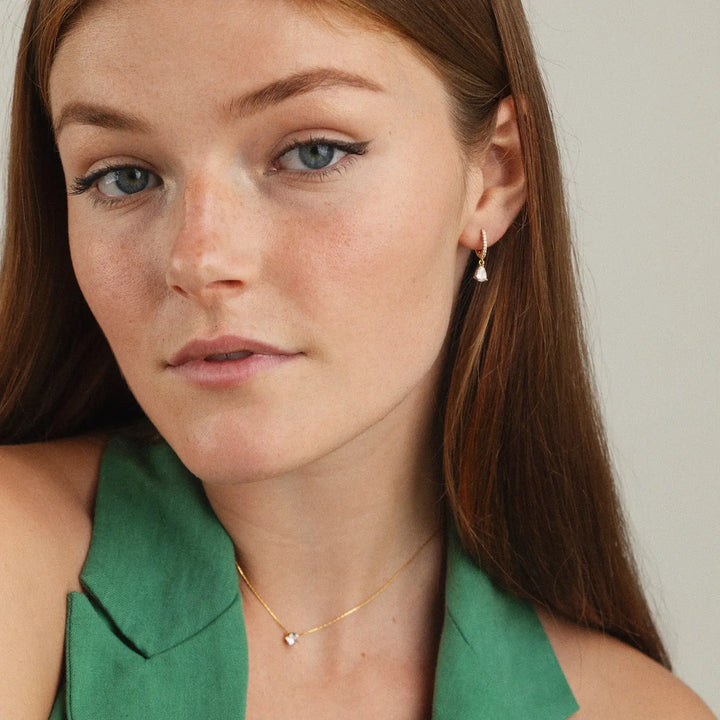 Eliza - Droplet Crystal Hoop Earrings Timi of Sweden