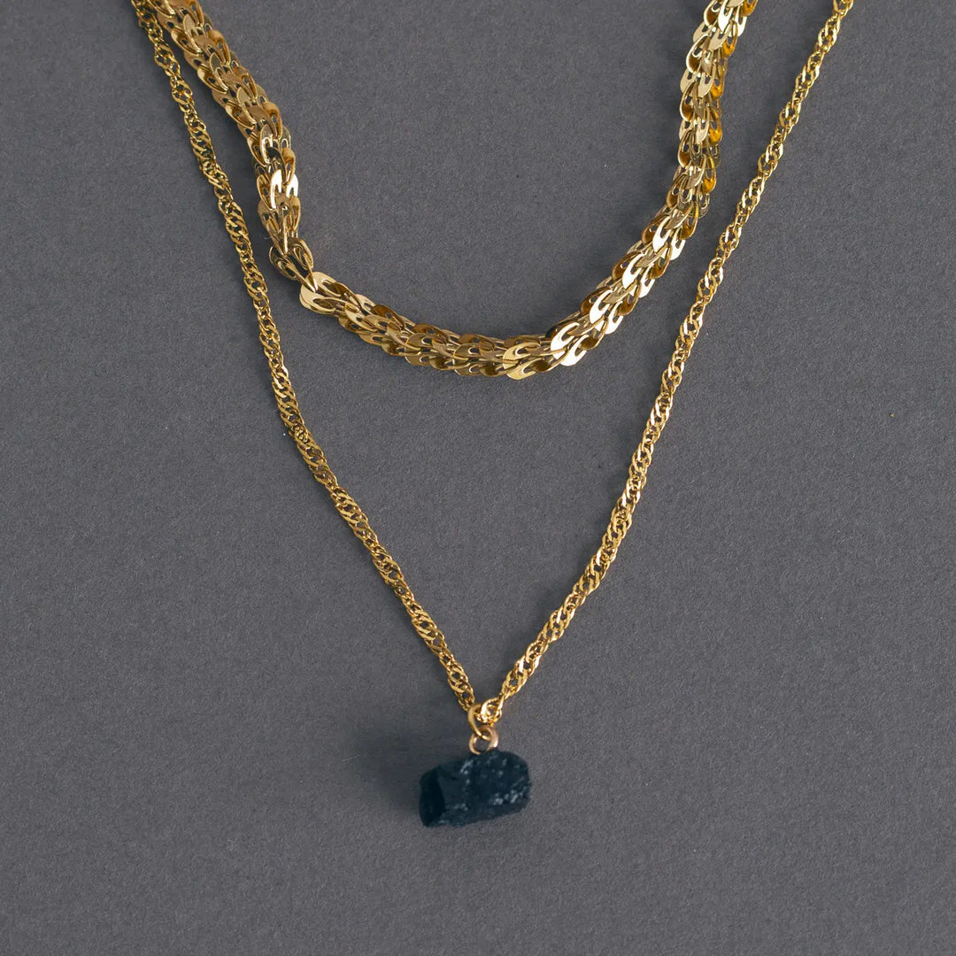 Isolde - Black Agate Necklace Timi of Sweden