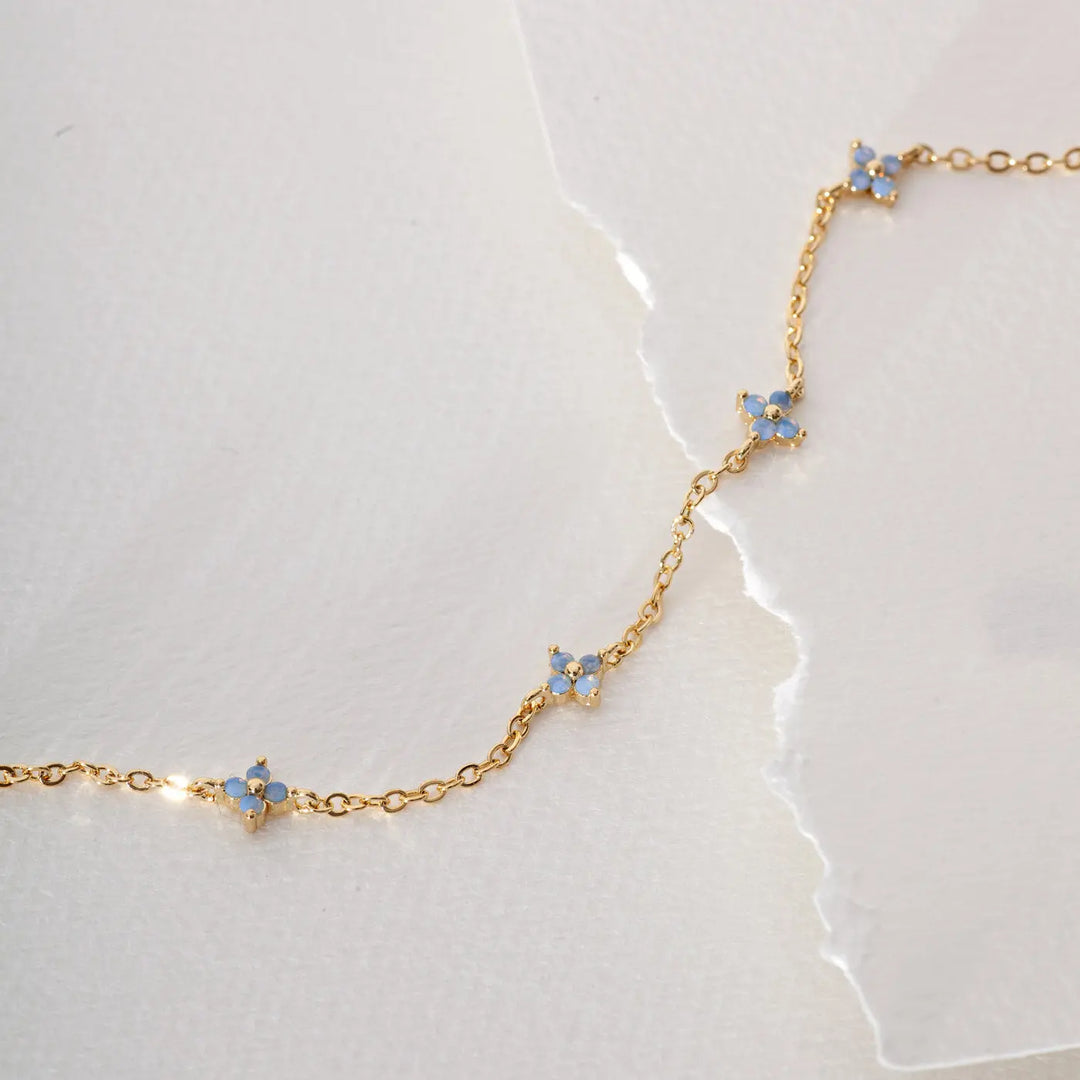 Ilze - Blue Flowers Necklace