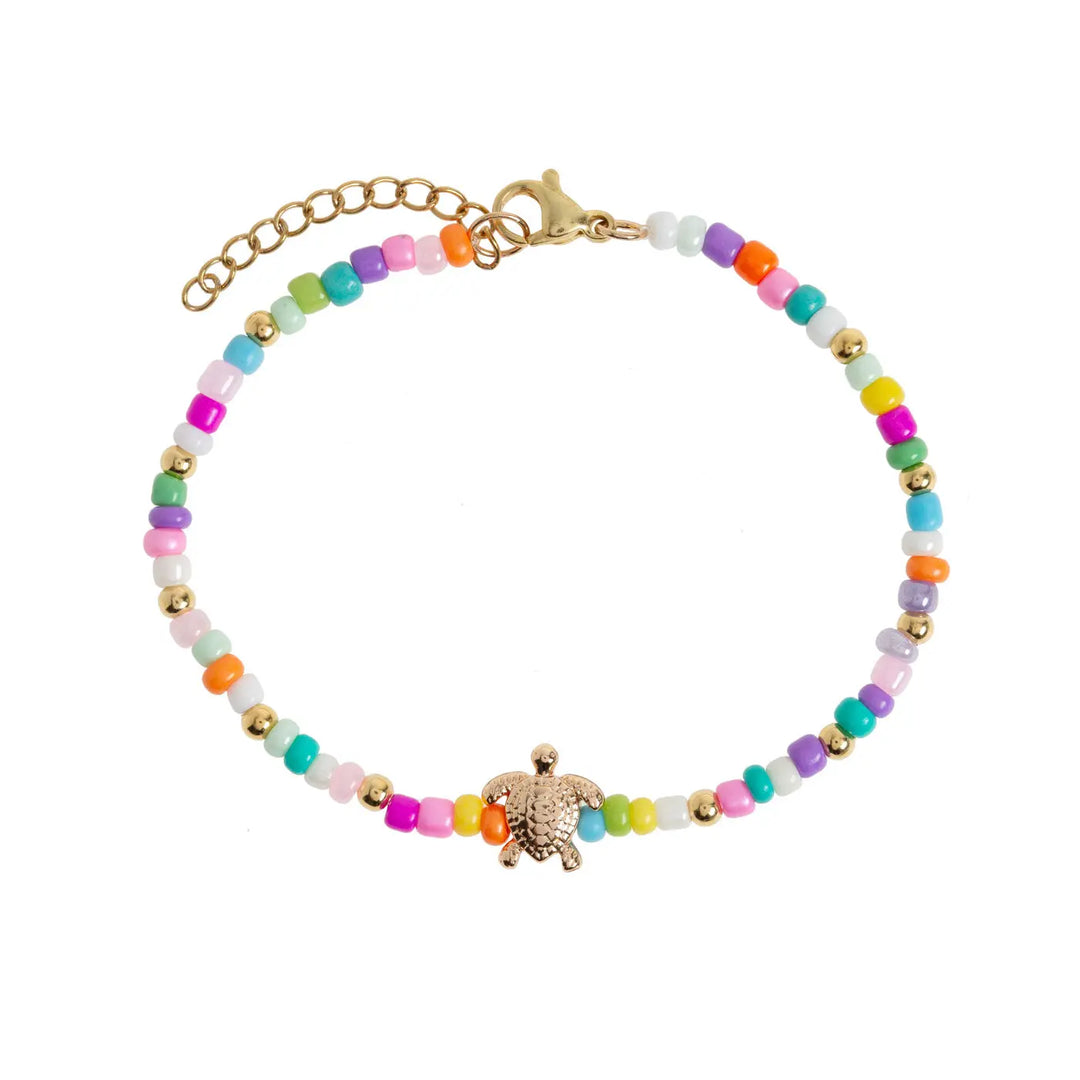 Lori - Turtle Colorful Bead Summer Bracelet