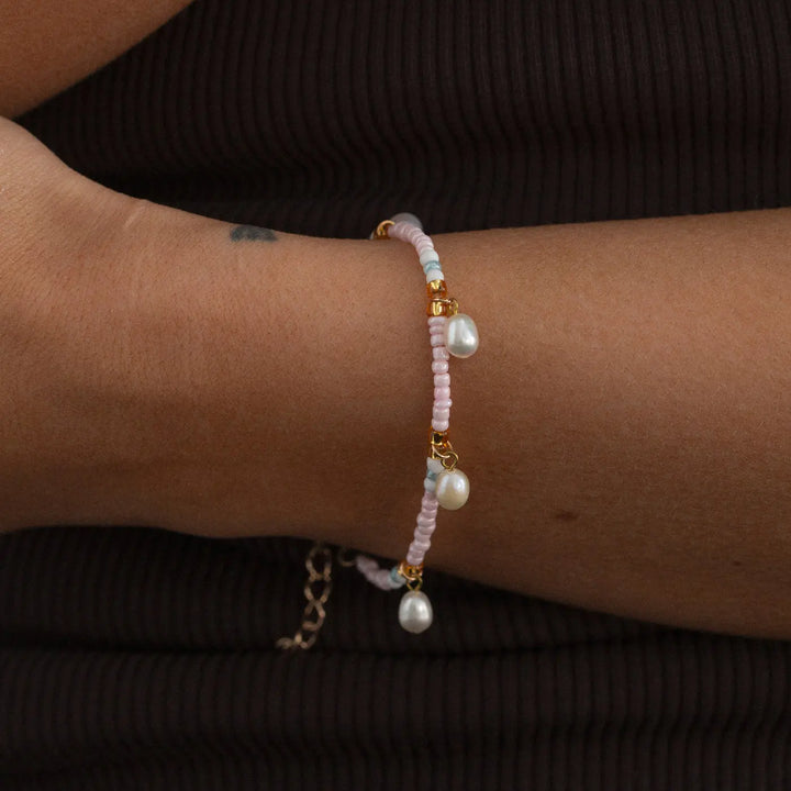 Fanny - Pearl and Colorful Bead Summer Bracelet