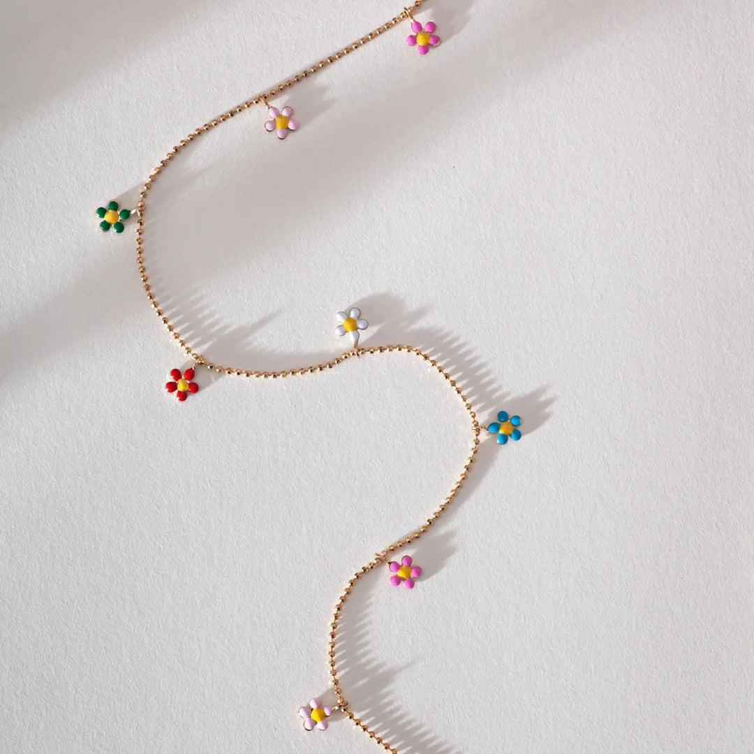 Ella - Colorful Daisy Flower Necklace