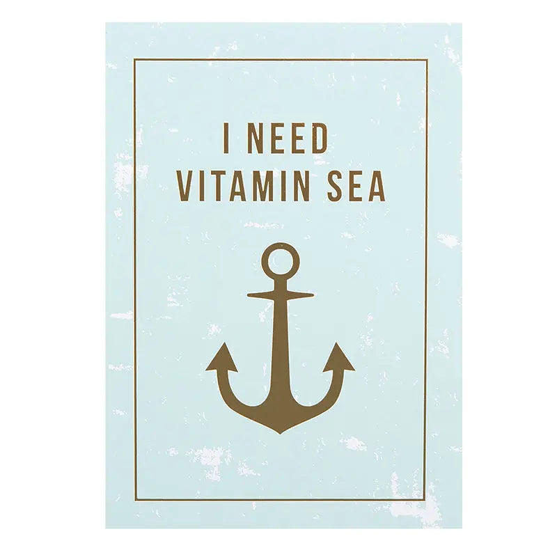 I Need Vitamin Sea Laminated Postcard