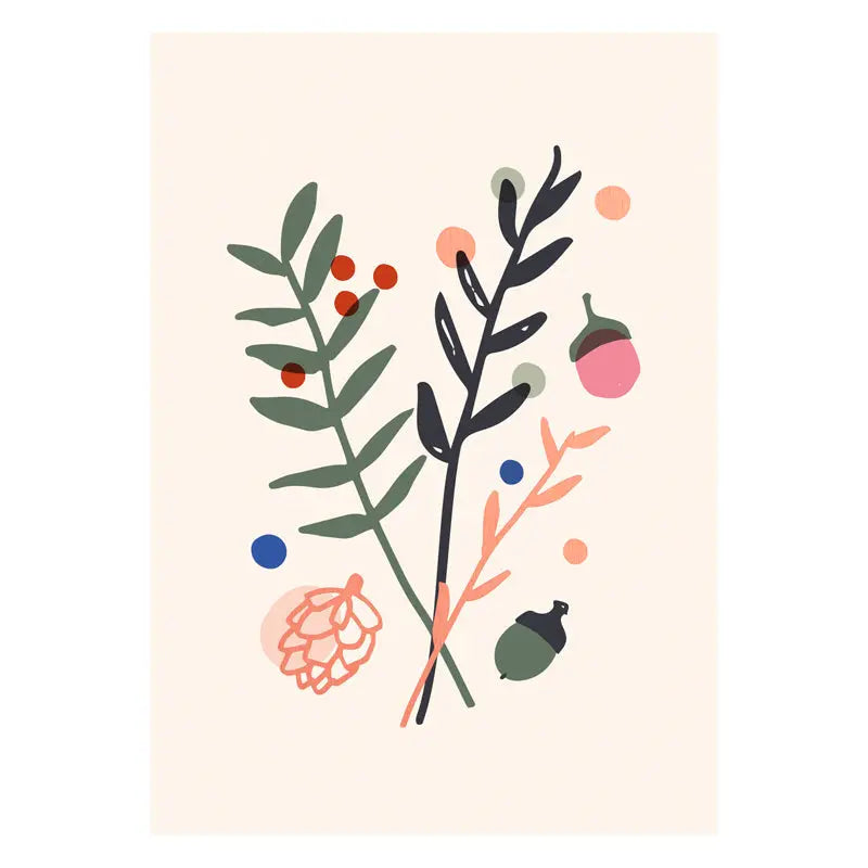Branches Rose Gold Postcard