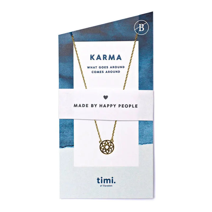 Karma Mandala Necklace Gold