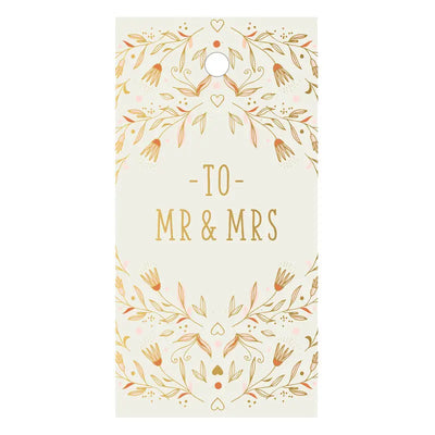 Mr & Mrs Flowers Gift Tag