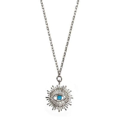 Necklace Evil Eye Sun Silver