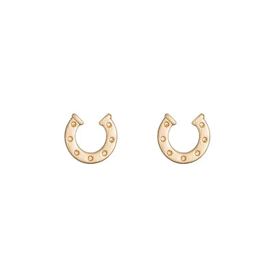 Horse Shoe Earrings Gold