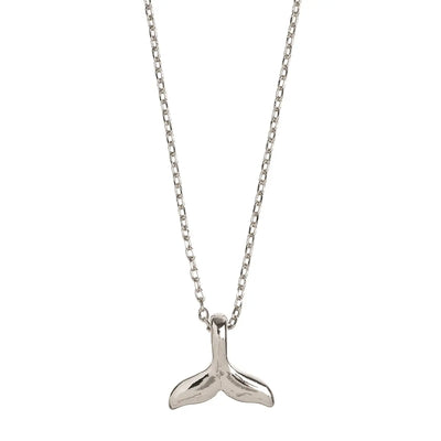 Whale Tail Necklace Silver