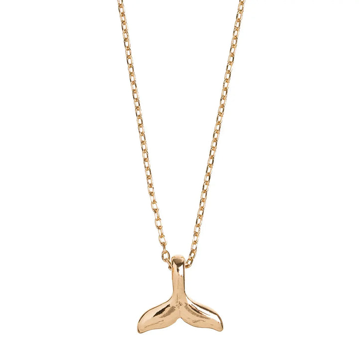 Whale Tail Necklace Gold