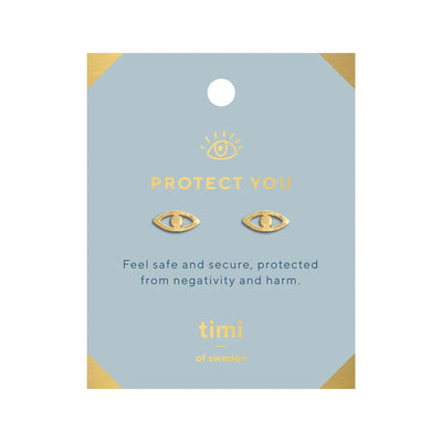 Protect you Evil Eye Earrings Gold