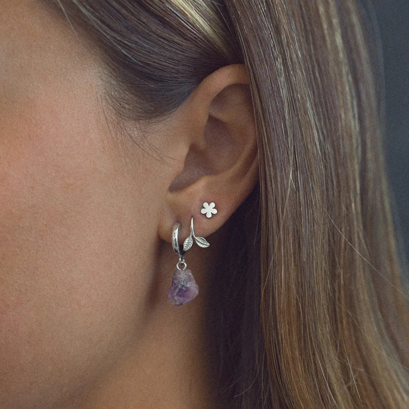 Delicate leaf earrings