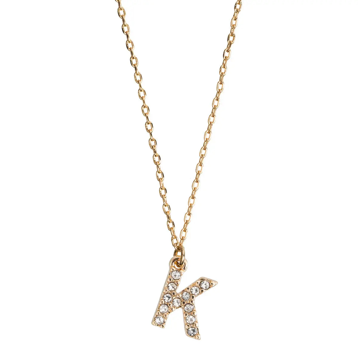 Crystal letter necklace K