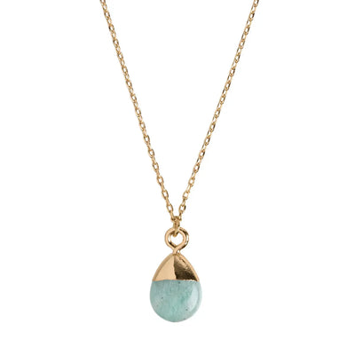 Gold Dipped Amazonite Necklace