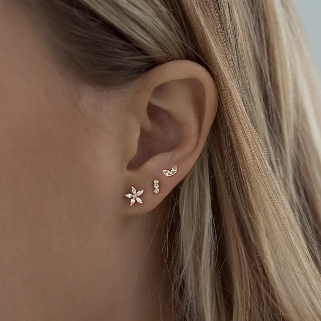 Crystal Flower Stud Earrings Timi of Sweden