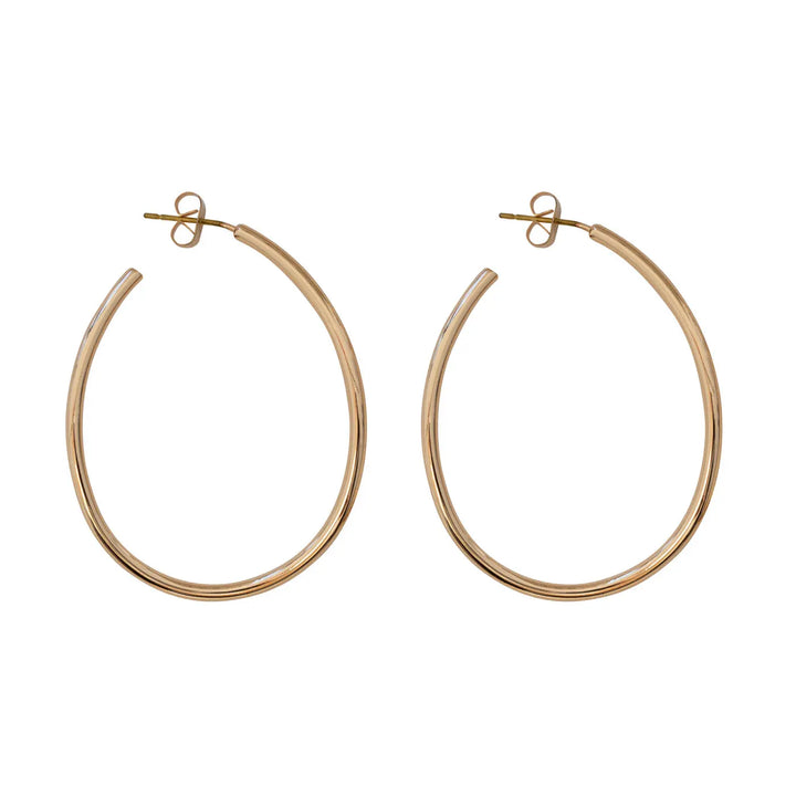 Natalie - Thin Large Hoop Earrings