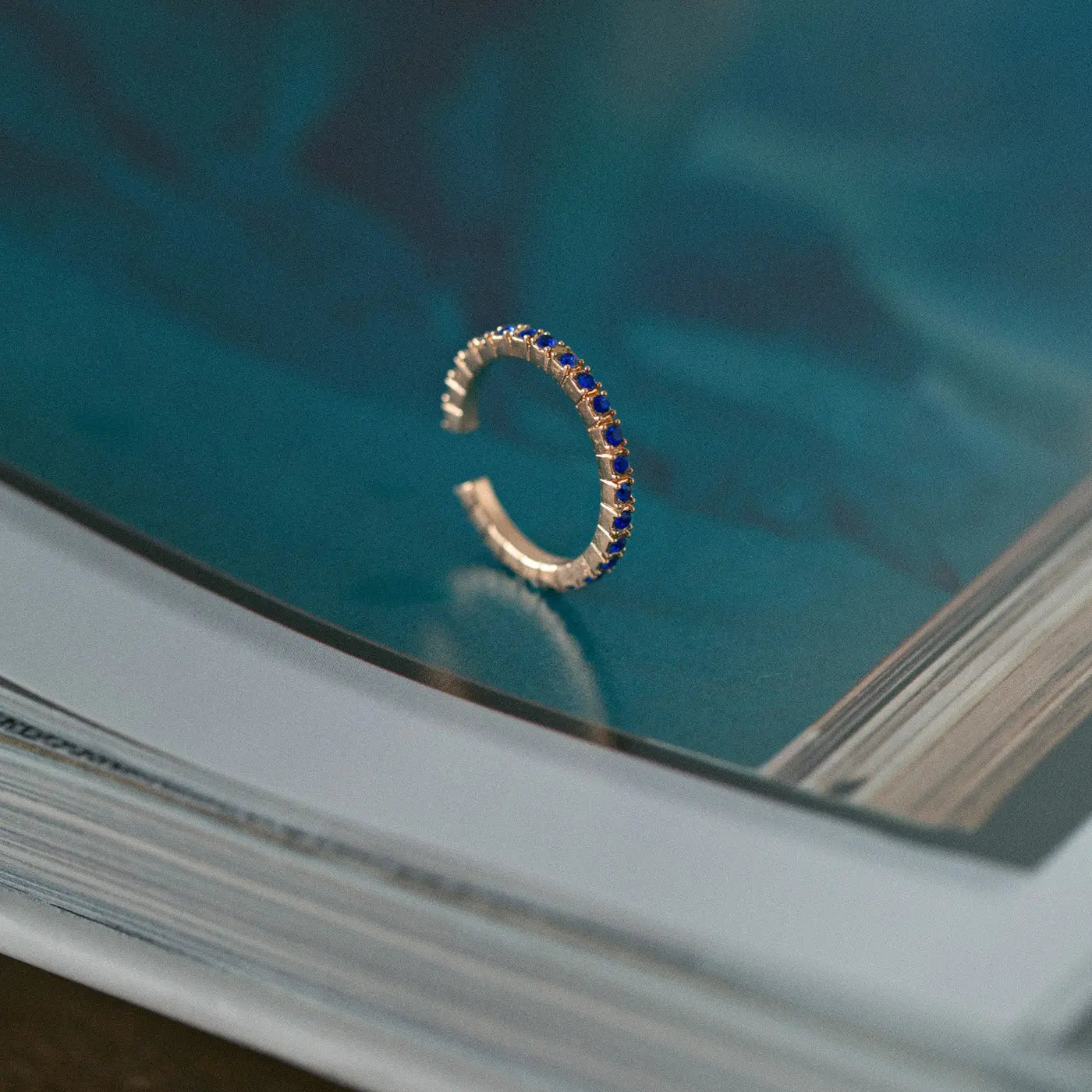 Ayla - Blå Kristall Ring | Timi of Sweden
