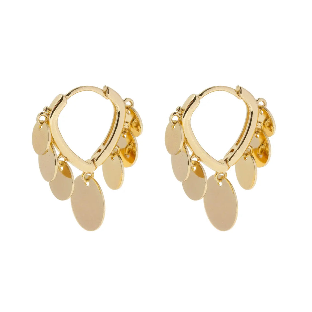 Riya - Coin Hoop Earrings