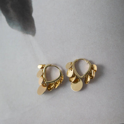 Riya - Coin Hoop Earrings