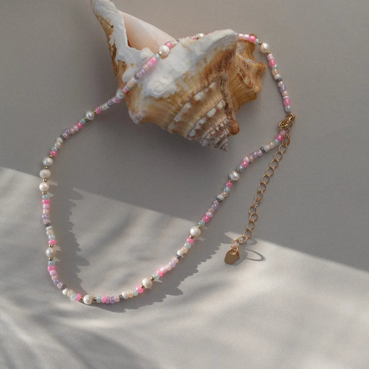Tess - Pastel Bead and Pearl Necklace Timi of Sweden