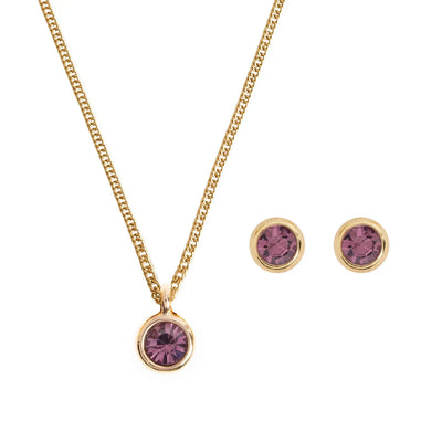 Petite Crystal Set with Earrings and Necklace